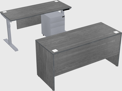 Dual motor electric desk