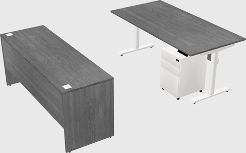 Dual motor electric desk