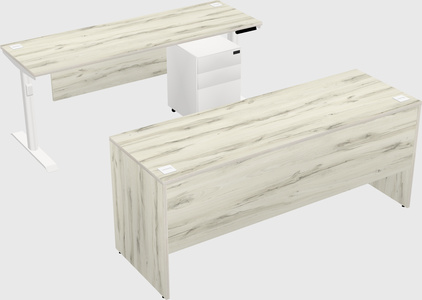 Dual motor electric desk