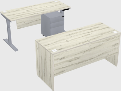 Dual motor electric desk