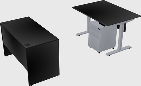 Dual motor electric desk