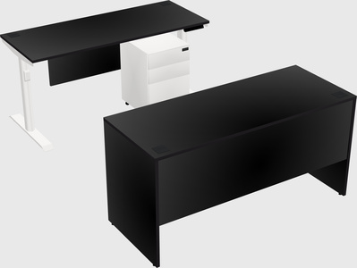 Dual motor electric desk