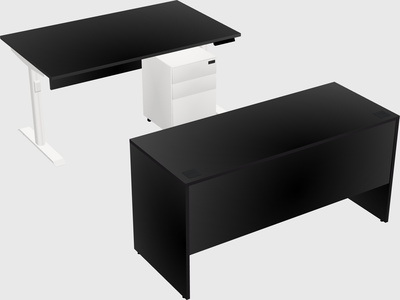 Dual motor electric desk