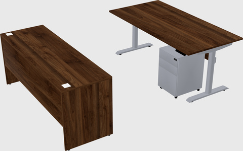 Dual motor electric desk