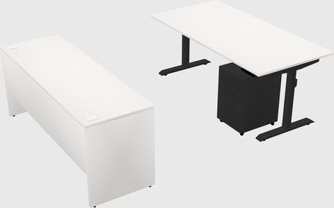 Dual motor electric desk