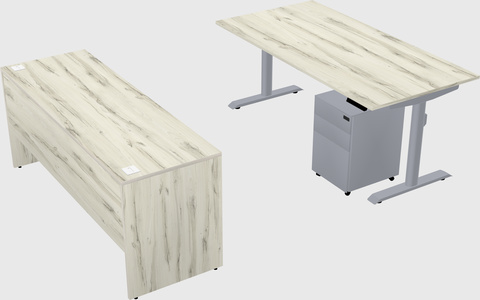 Dual motor electric desk