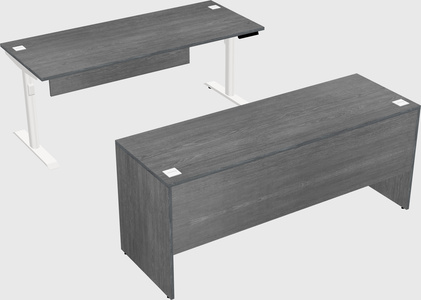 Dual motor electric desk