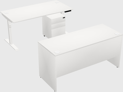 Dual motor electric desk