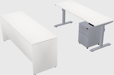 Dual motor electric desk