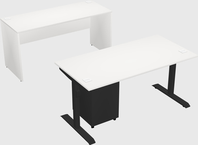 Dual motor electric desk