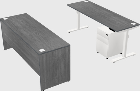 Dual motor electric desk