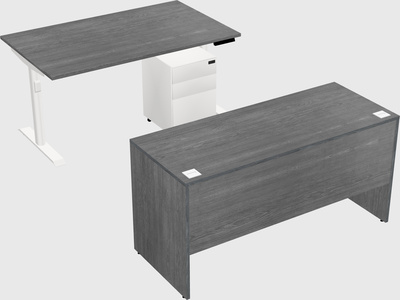 Dual motor electric desk