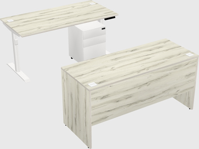 Dual motor electric desk