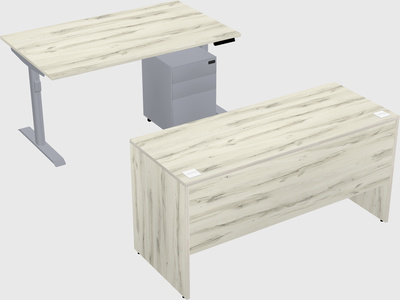 Dual motor electric desk
