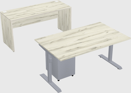 Dual motor electric desk