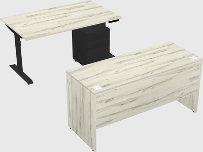 Dual motor electric desk