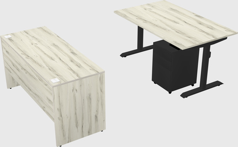Dual motor electric desk