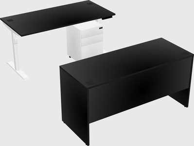 Dual motor electric desk