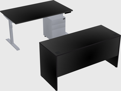 Dual motor electric desk