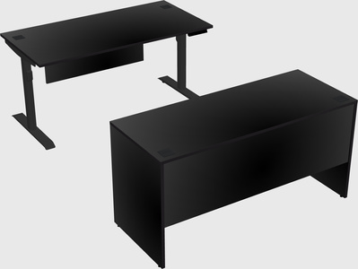 Dual motor electric desk