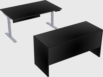 Dual motor electric desk