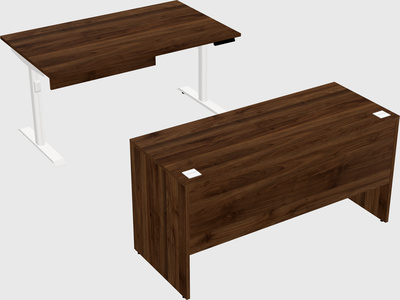 Dual motor electric desk