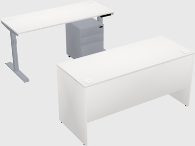 Dual motor electric desk