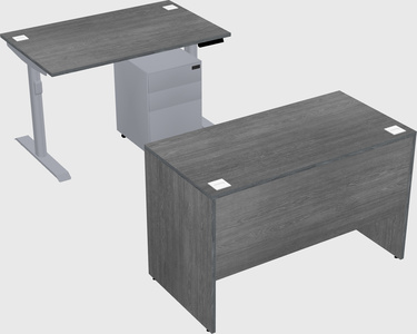 Dual motor electric desk