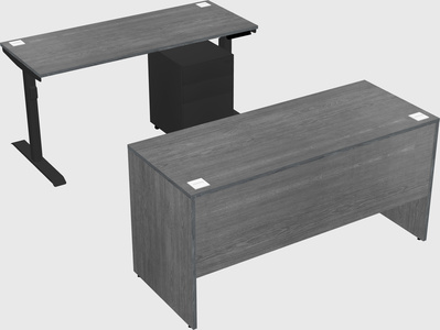 Dual motor electric desk