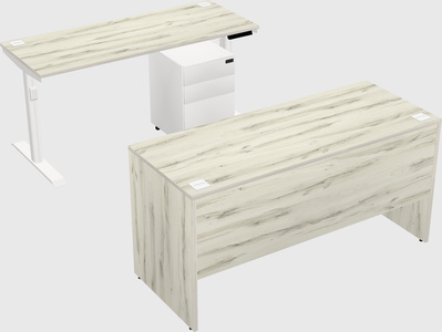 Dual motor electric desk