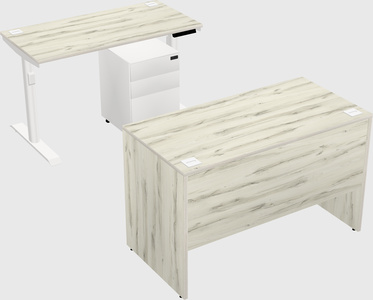 Dual motor electric desk