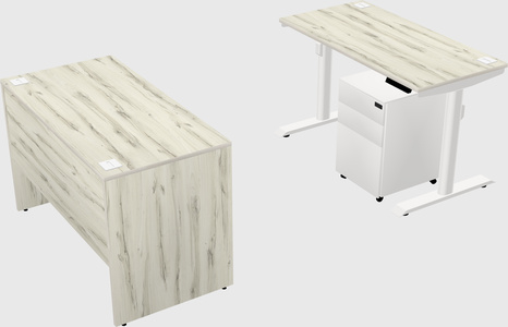 Dual motor electric desk