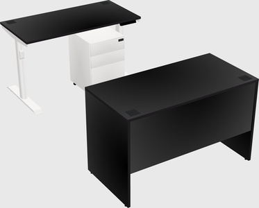 Dual motor electric desk