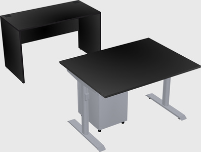 Dual motor electric desk