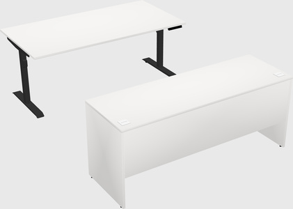 Dual motor electric desk