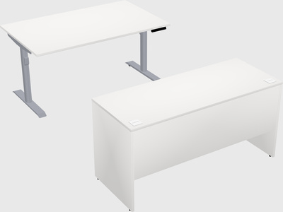 Dual motor electric desk