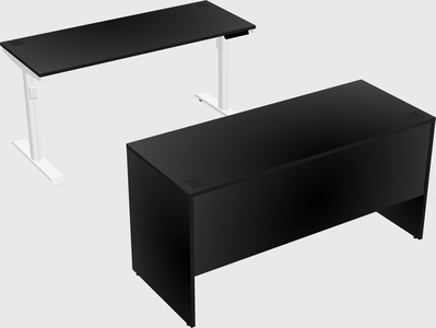 Dual motor electric desk