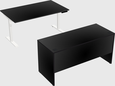 Dual motor electric desk