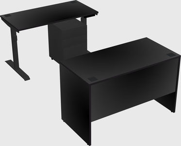 Dual motor electric desk