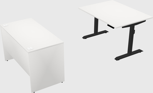 Dual motor electric desk