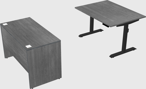 Dual motor electric desk