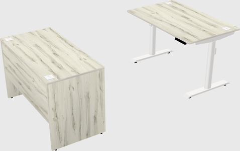 Dual motor electric desk