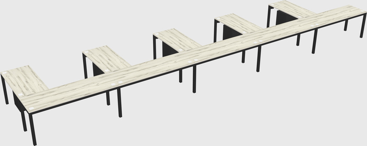 Mesa em forma de l