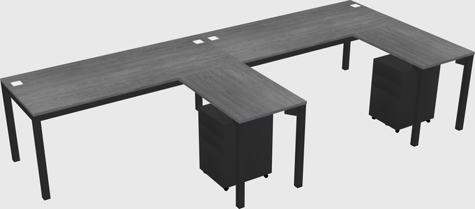 Mesa em forma de l