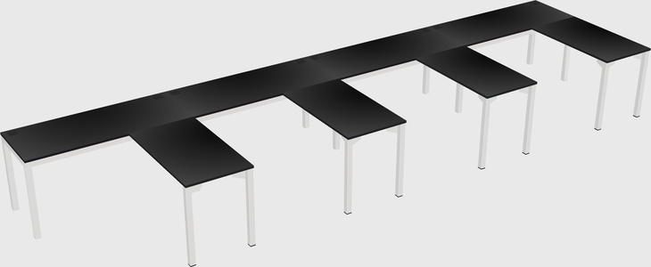 Bureau en forme de l