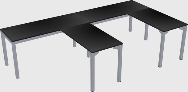 Mesa em forma de l
