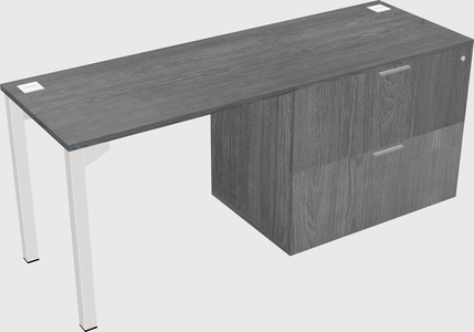 Desk With File Cabinet