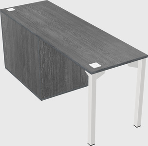Desk with file cabinet
