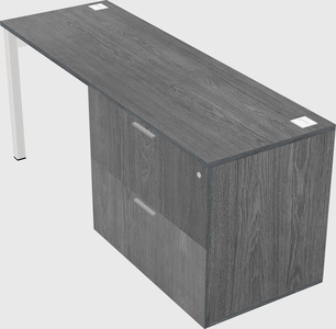 Desk with file cabinet