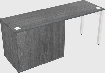Desk with file cabinet